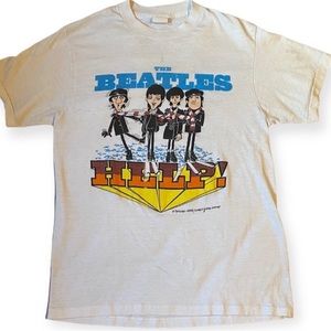 Very Rare 1987 Beatles Help Apple Corp Shirt - Vintage